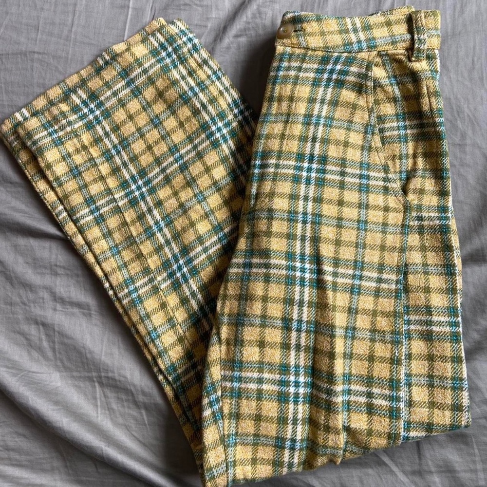 Free People plaid pants